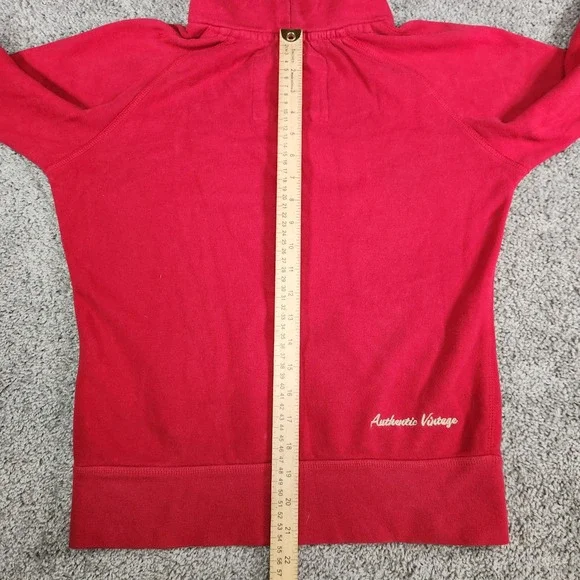 Abercrombie & Fitch Hoodie Womens‎ Large Red Authentic Vintage Sweatshirt Moose - Picture 11 of 13